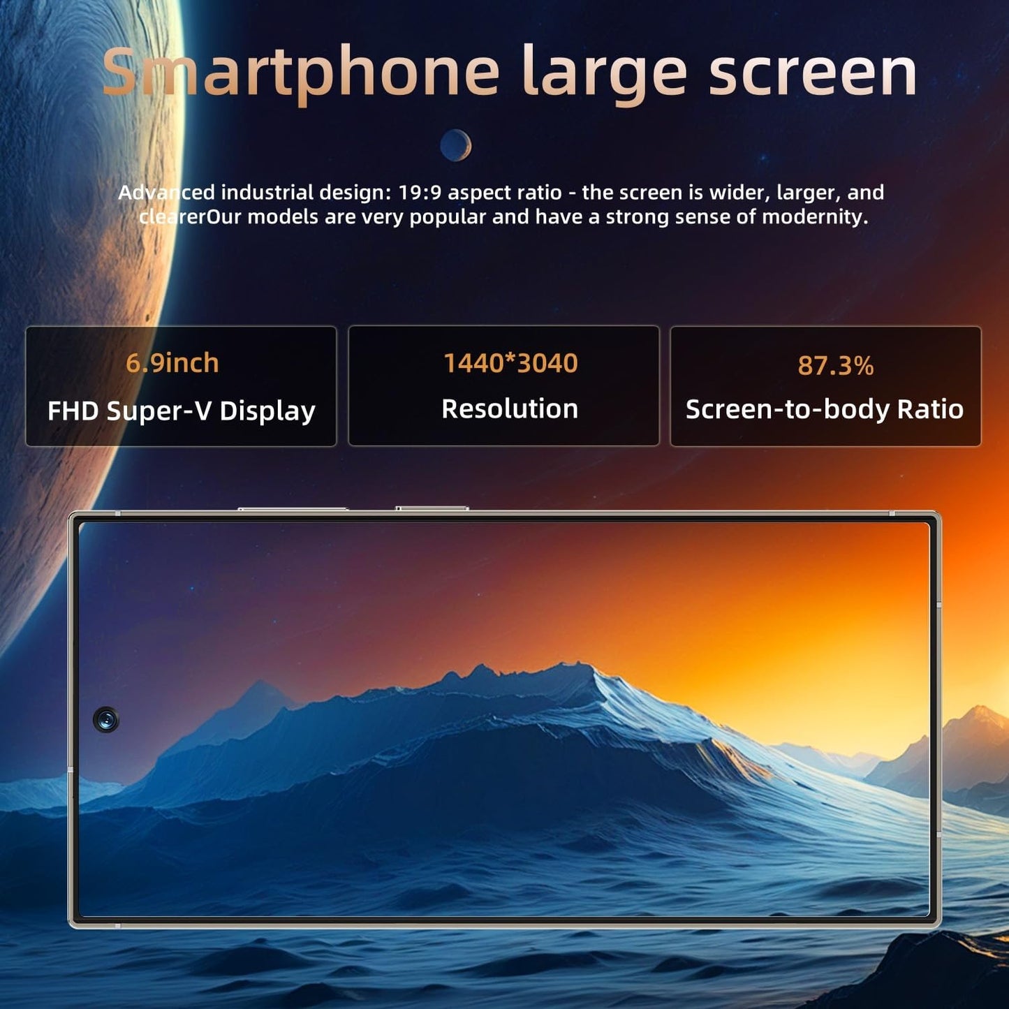 C25 Ultra Cell Phone 5G Mobile Phone 256GB Smartphone With Tool Pen, Android 15
