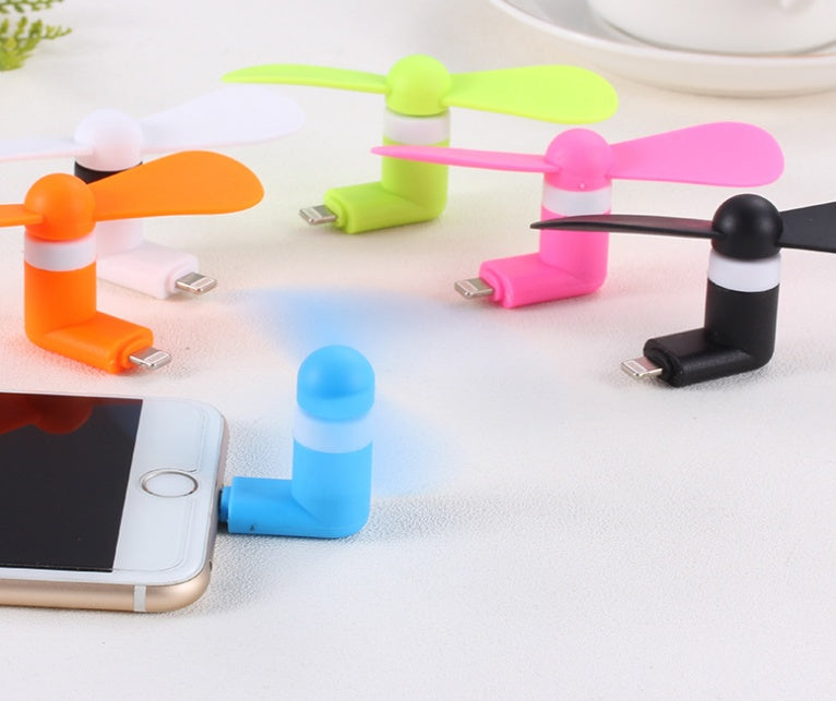 Mobile mini fan - Plug and Play with your phone