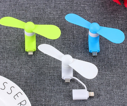 Mobile mini fan - Plug and Play with your phone